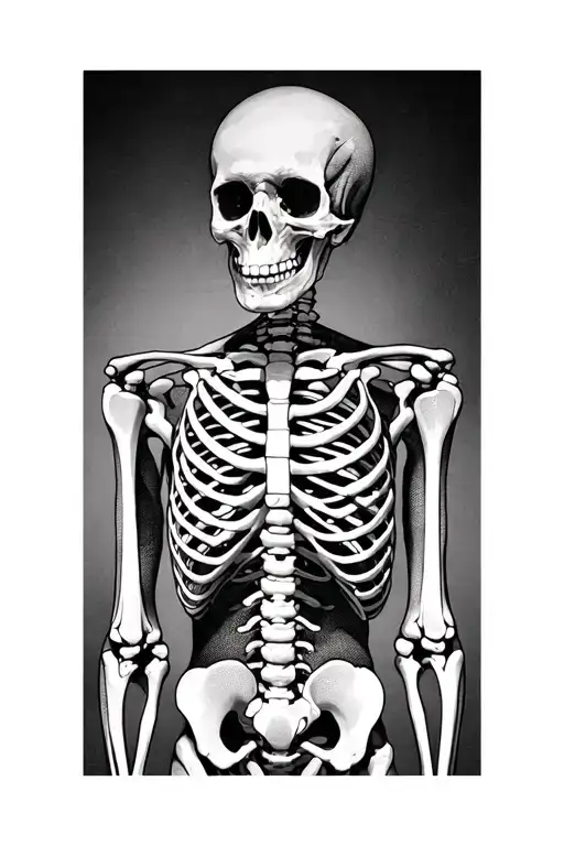 body skeleton tattoo design idea