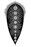 7 chakras in tree inside tattoo design idea