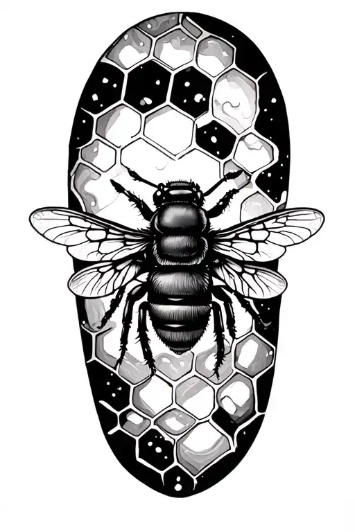 honeycomb bee sleeve tattoo tattoo design idea