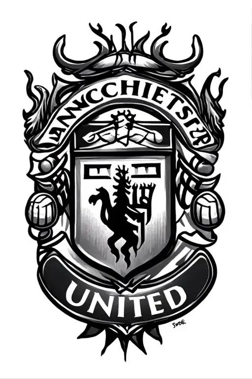 manchester united devil tattoo design idea