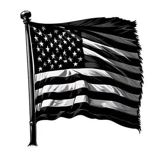 American Flag 2nd Amendment tattoo design idea