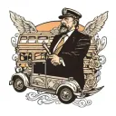 over the road bus driver tattoo tattoo design idea