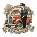 over the road bus driver tattoo tattoo design idea