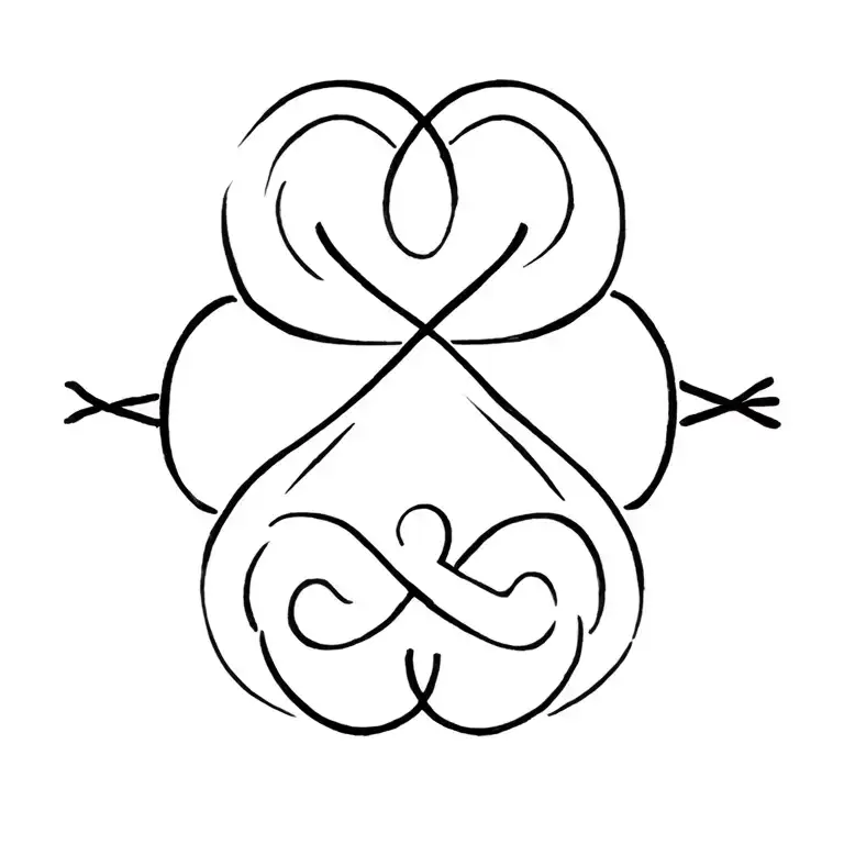 aa symbol Saint Christopher infinity symbol and lucky wishbone  tattoo design idea