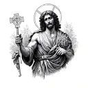 saint Christopher protect us tattoo design idea
