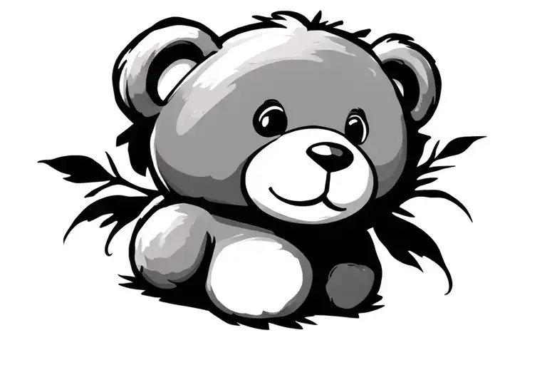teddy bear tattoo design idea