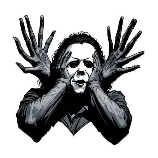 see no evil speak no evil hear no evil with Jason chucky and Micheal myers  tattoo design idea