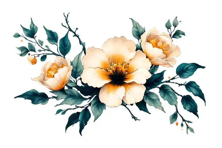 Floral kintsugi tattoo idea tattoo design idea