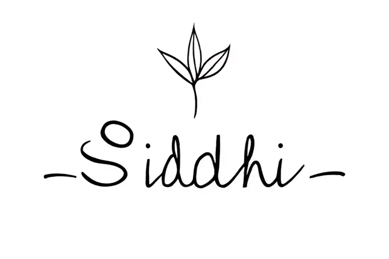 Siddhi name tattoo tattoo design idea