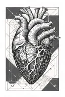 an anatomic heart in the Final Shape from Destiny 2 tattoo design idea