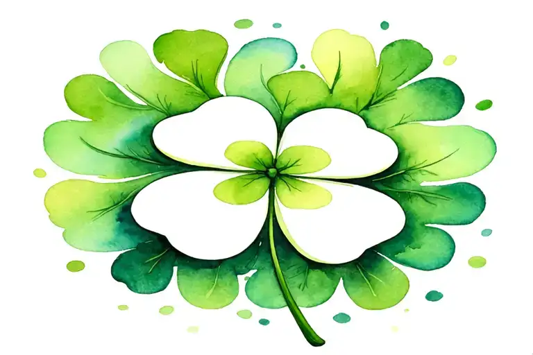4  leaf clover tattoo design idea