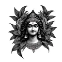 Lakshmi symbol made tattoo design idea