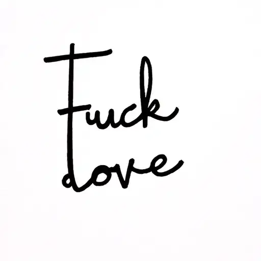 "Fuck love" menotte tattoo design idea