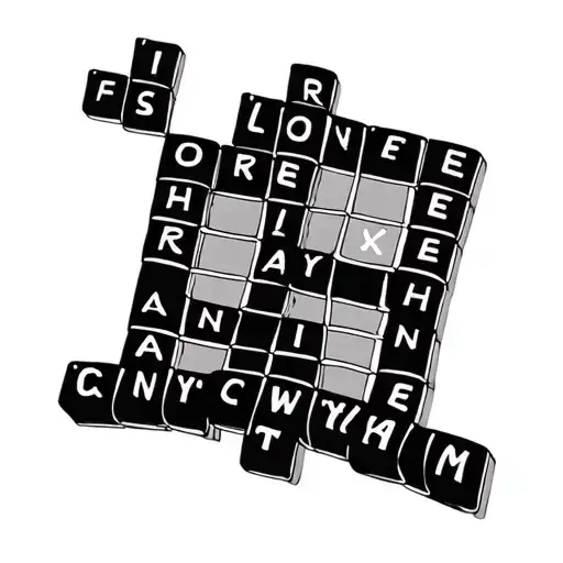 Crossword Puzzle tattoo design idea