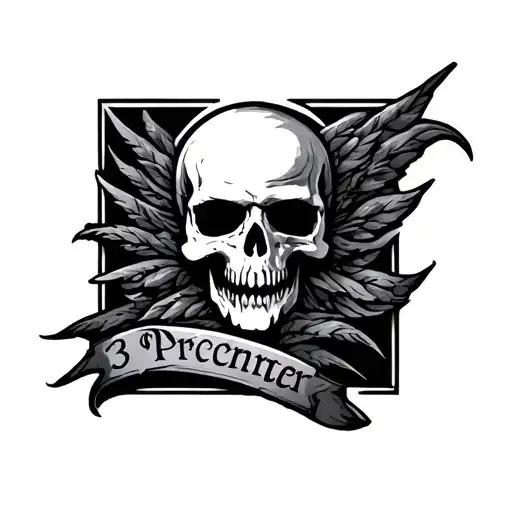 3 Percenter tattoo design idea