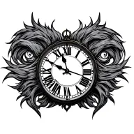 clock clock tattoo design idea