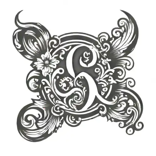 Letter G regal tattoo design idea
