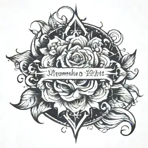 the word "remember when you're lost in the darkness look for the light  tattoo design idea