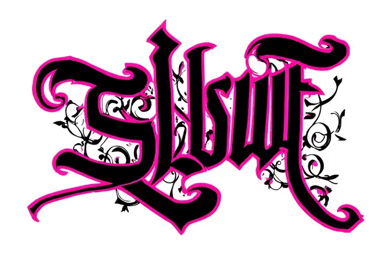 "Sissy Slut"  "sissy" "slut" "slave" "calligraphy" tattoo design idea