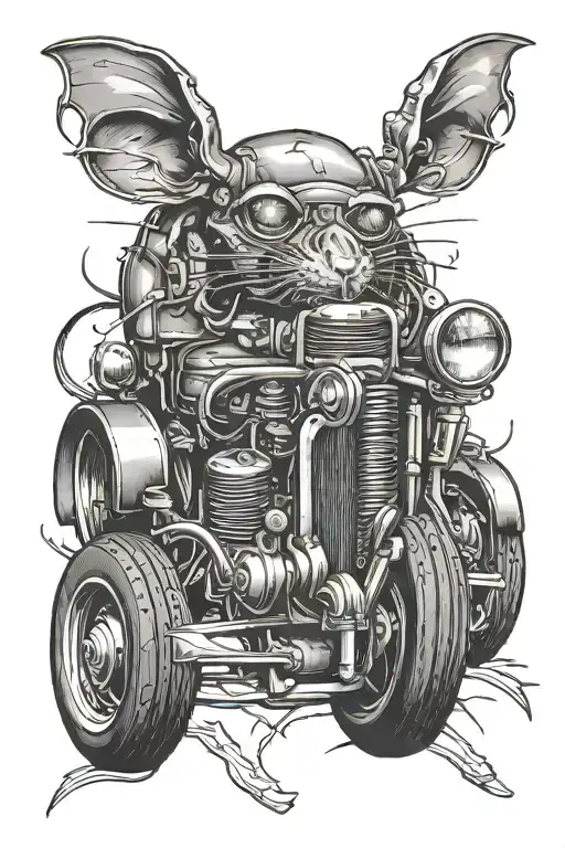 rat rod tattoo design idea