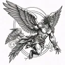 Icarus tattoo design idea