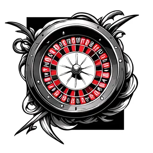 Roulette tattoo design idea