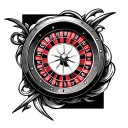 Roulette tattoo design idea