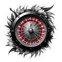 Roulette tattoo design idea