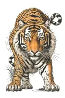 Tiger full body tiger tattoo design idea