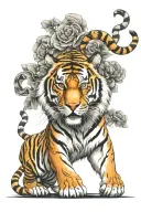Tiger full body tiger tattoo design idea