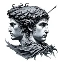 Four stoic virtues tattoo design idea