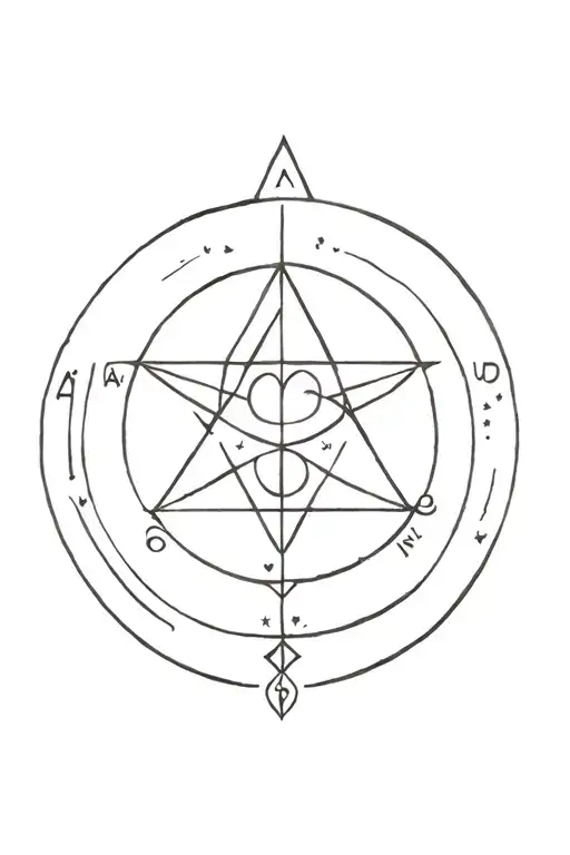 7 hermetic laws , all is one , fibonatchi pattern light love spiritual tattoo design idea