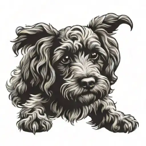 cockapoo tattoo design idea