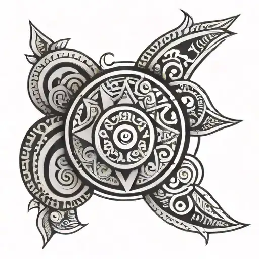polynesian tribal Philippines tattoo design idea