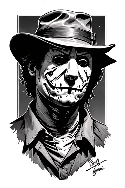 freddy kruger long sleeve tattoo design idea
