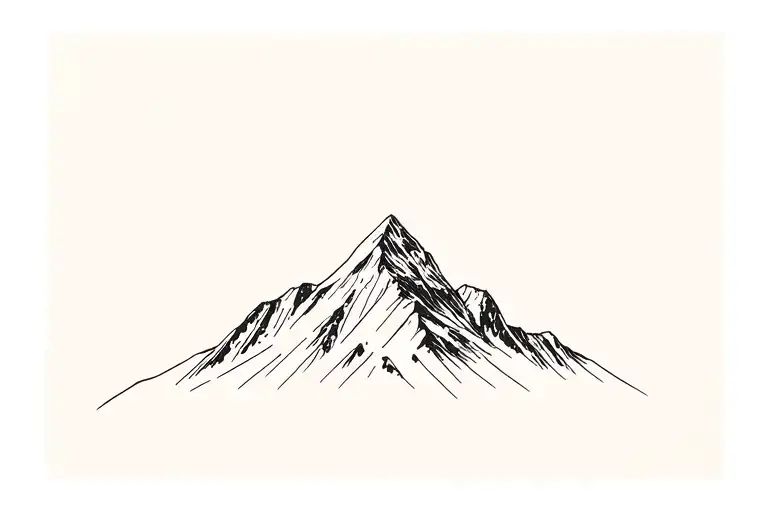 Mont-Blanc seen from the front tattoo design idea