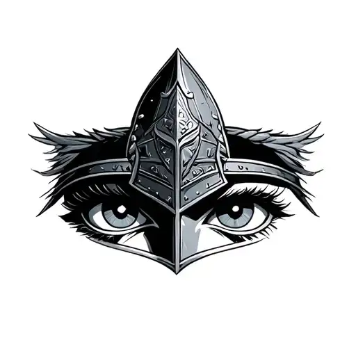 roman Colosseum pantheon gladiator with eyes staring tattoo design idea