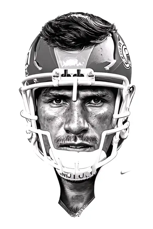 popey football player tattoo design idea