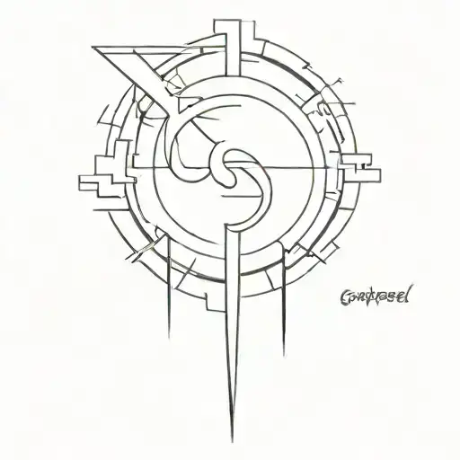 Godspeed written vertically tattoo design idea