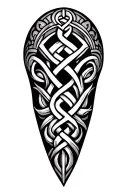 Viking knotwork calf tattoo tattoo design idea