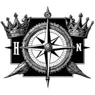 "Heather" "Heather" true north compass with queen's crown  tattoo design idea