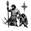David vs Goliath tattoo design idea