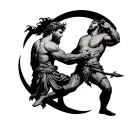 David vs Goliath tattoo design idea