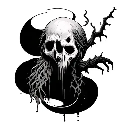 Specter tattoo from the band Bad Omens a specter is a ghost tattoo design idea