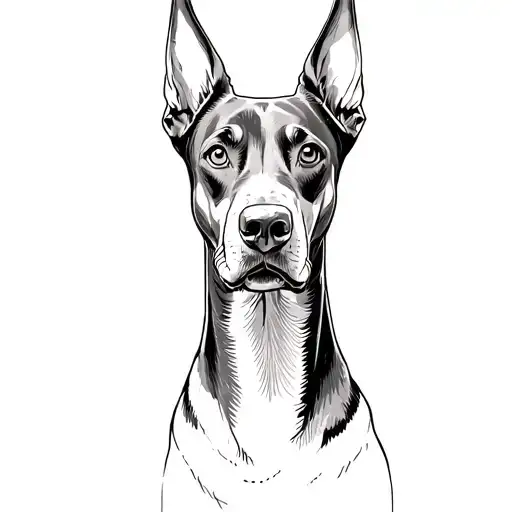 a doberman pinscher tattoo design idea
