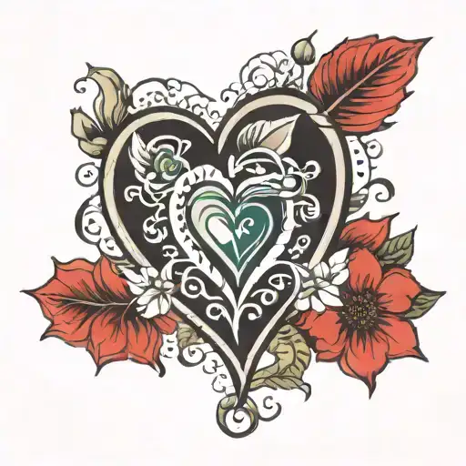 sukoon heart tattoo tattoo design idea