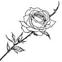 deftones rose tattoo design idea