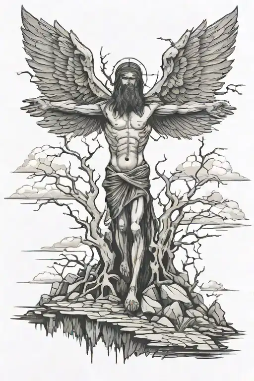 Golgotha tattoo design idea