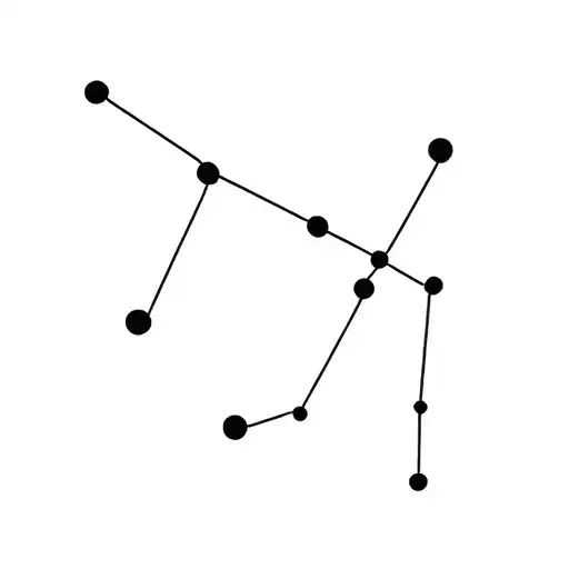 libra and Aquarius constellation tattoo design idea