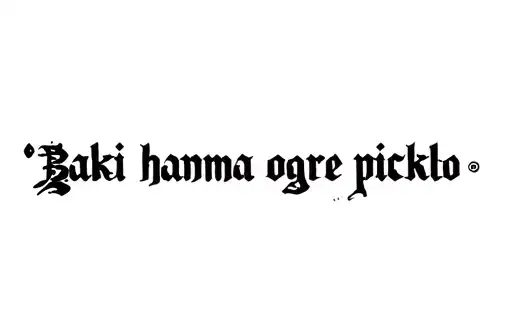 "Baki hanma ogre pickle tatto" tattoo design idea